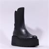 Marco Moreo Vale Platform Gusset Boot - Black Bronze Leather
